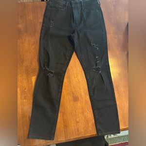 Old Navy black distressed denim